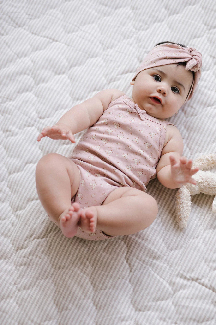 Organic Cotton  Singlet Bodysuit | Lulu Floral