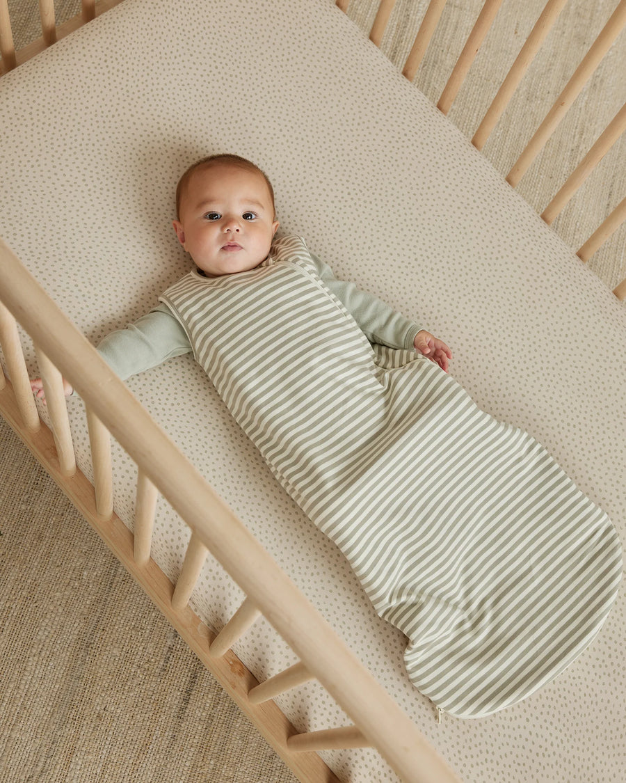 jersey sleeping bag | pistachio stripe