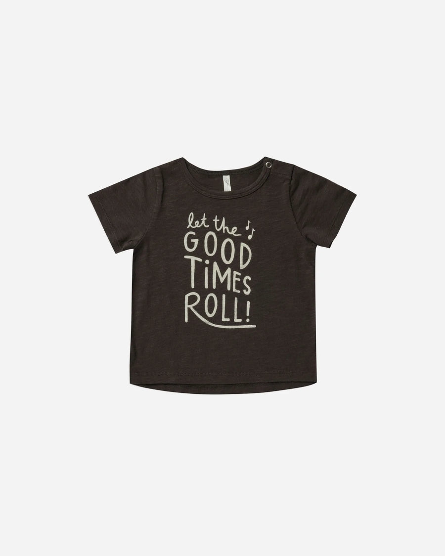 Basic Tee | Let the good times roll | Black