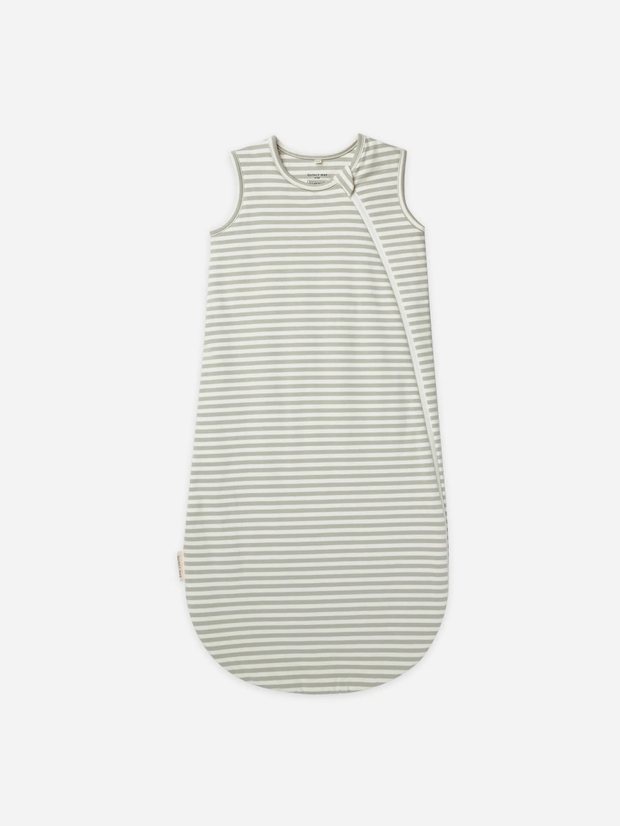 jersey sleeping bag | pistachio stripe