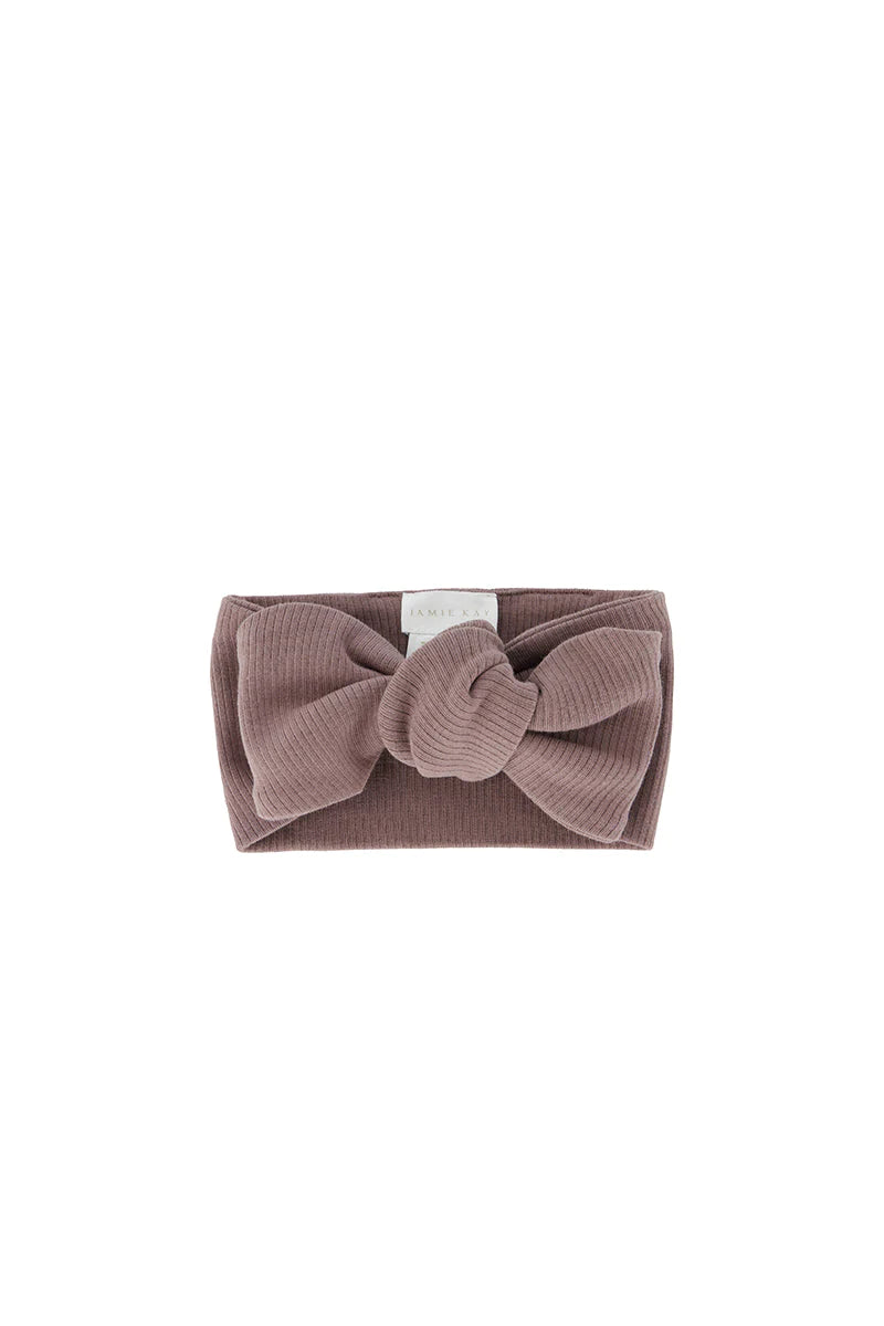Organic Cotton Fine Rib Headband - Bloom
