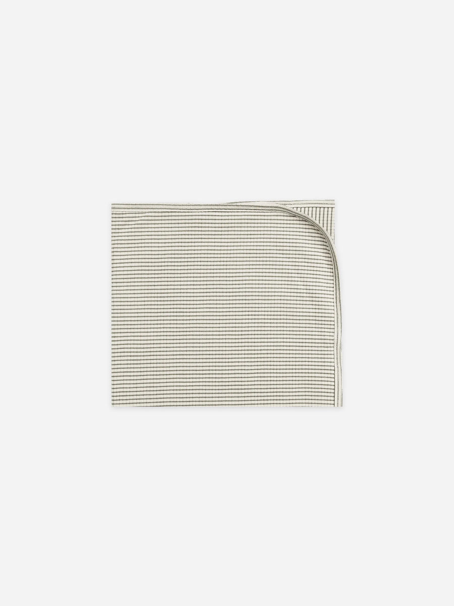 Ribbed Baby Blanket| Fern Stripe