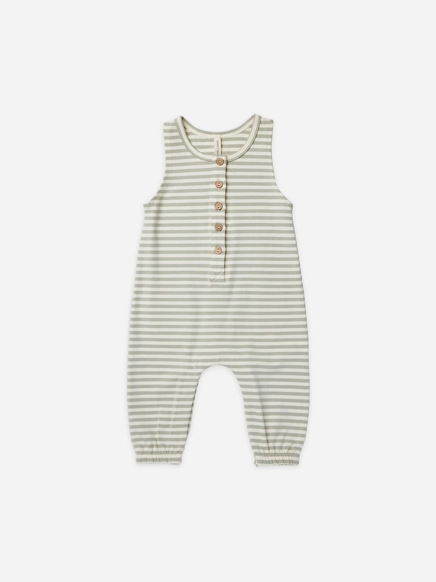 sleeveless jumpsuit | pistachio stripe