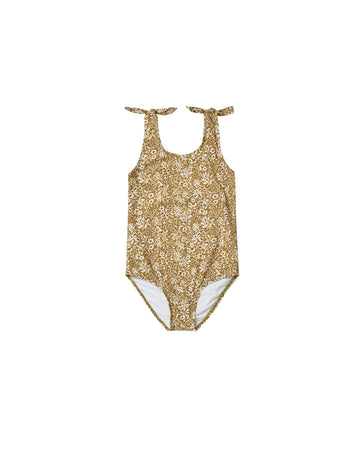 Millie Tie One-Piece | Golden Ditsy