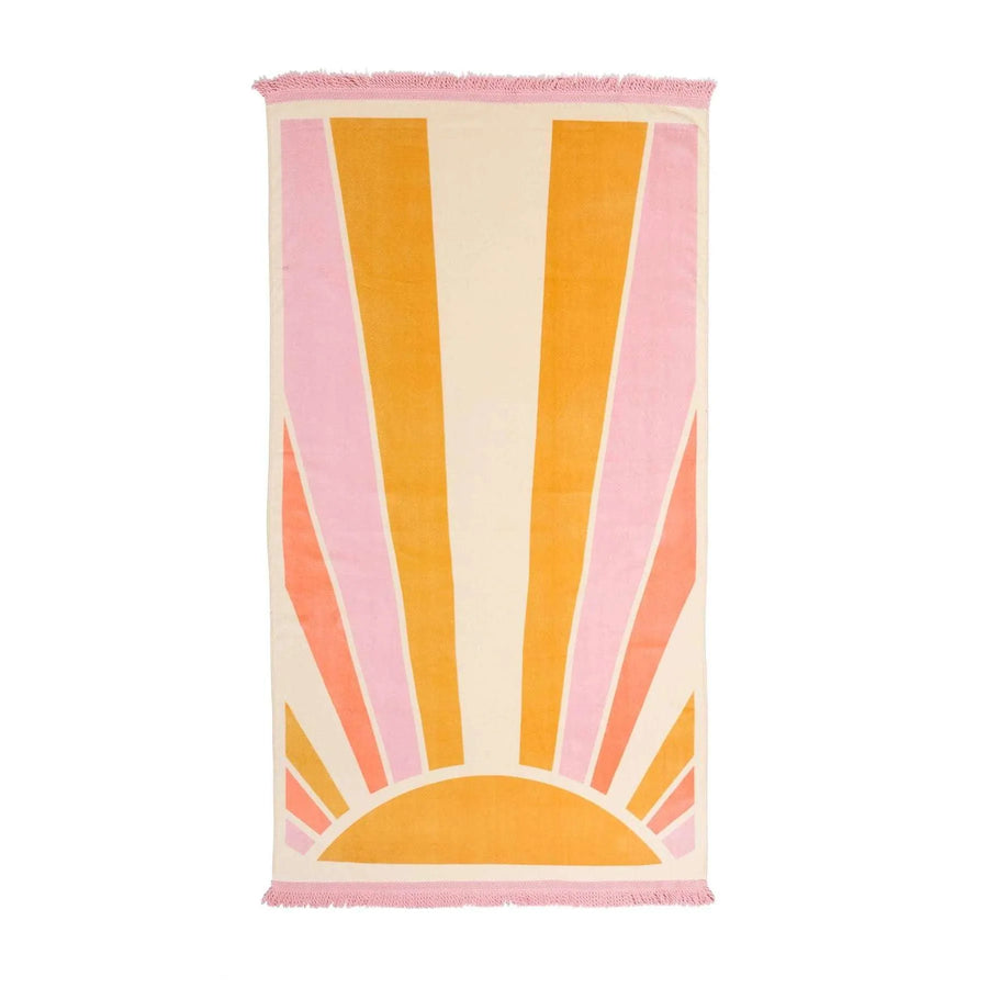 The Sunset Velour Beach Towel