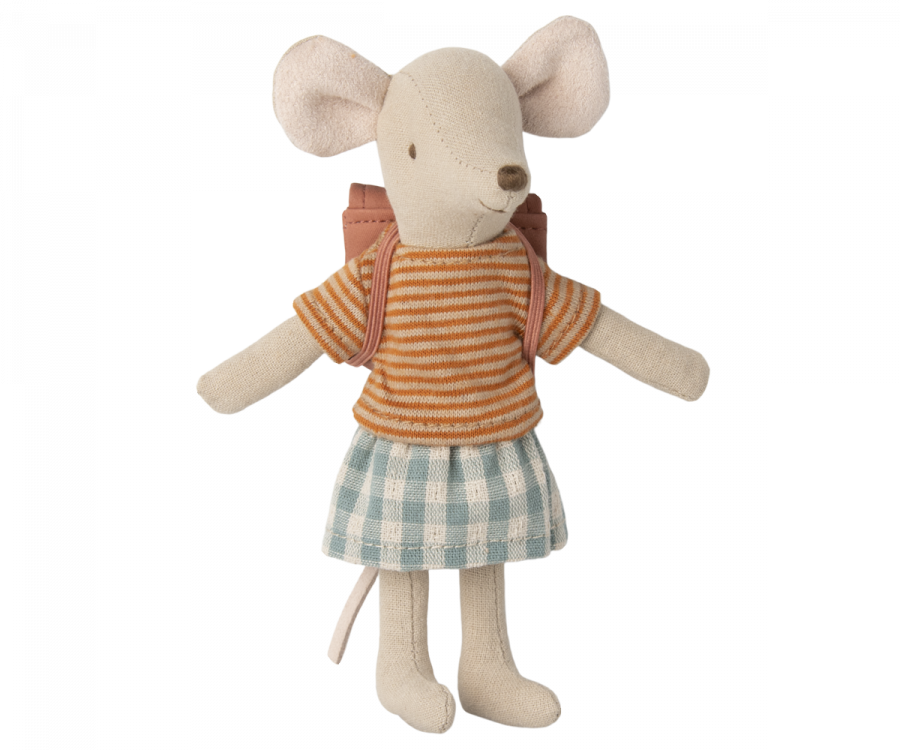 Tricycle Mouse, Big Sister with bag|Old Rose