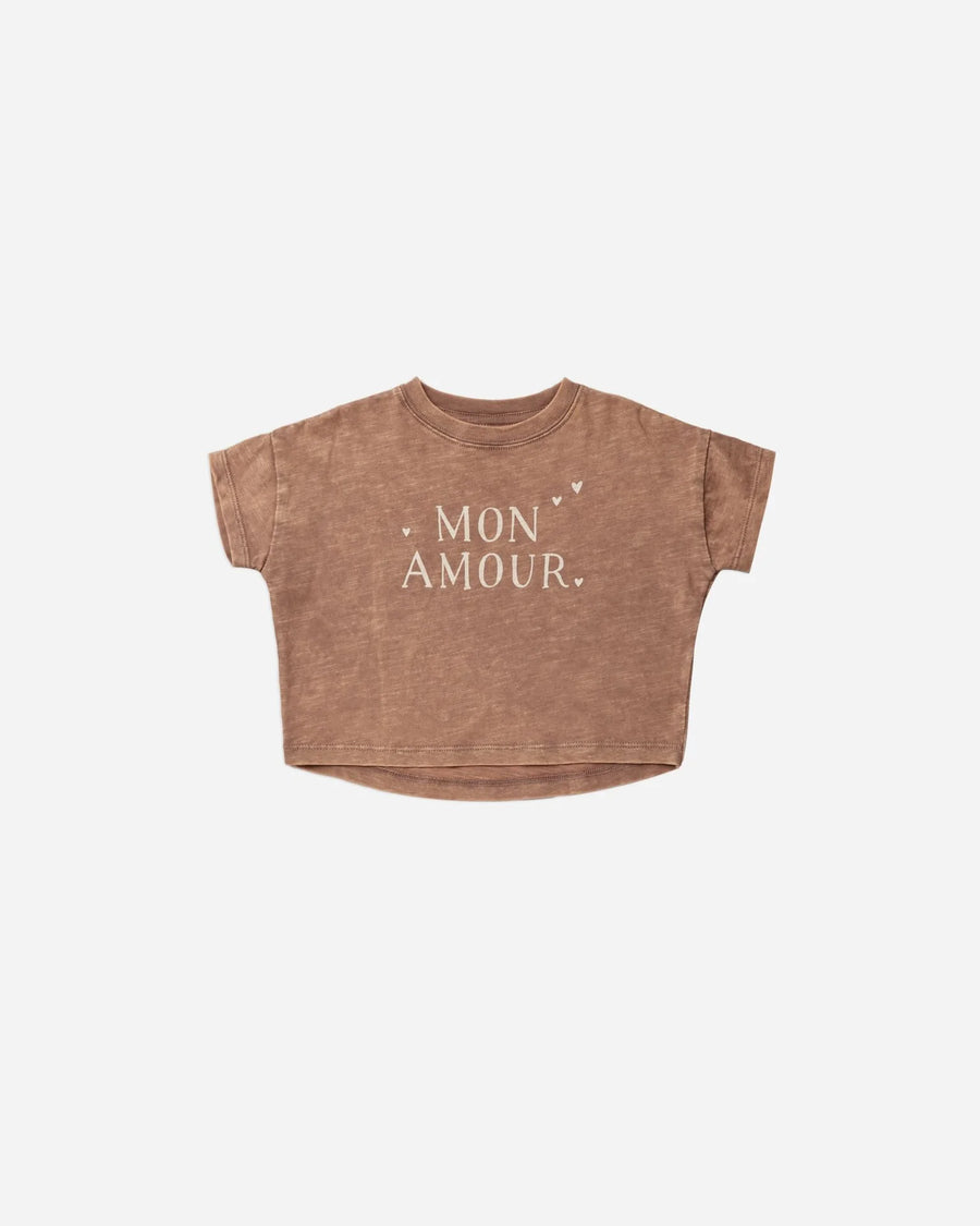 Boxy Tee | Mon Amour | Mocha